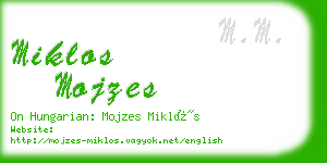 miklos mojzes business card